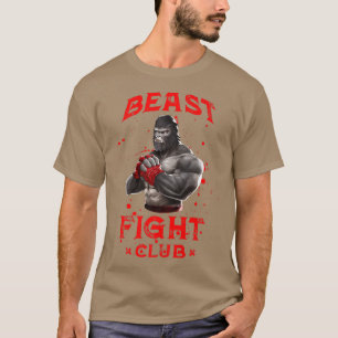 Gorilla Beast Fight Club Motivation Mma Martial Ar T-Shirt