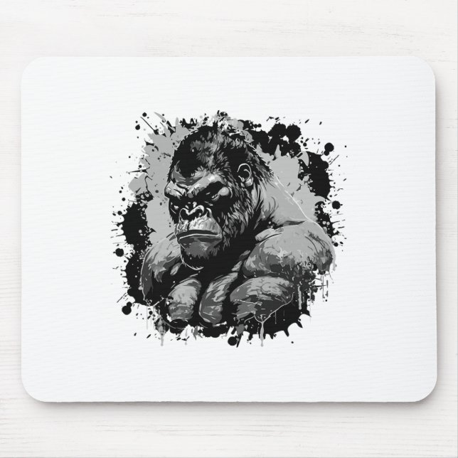 Gorilla Beast Muscles Workout Bodybuilding Boxing  Mouse Mat (Front)