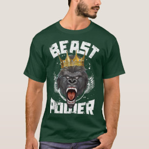 Gorilla Beast Power  Motivation Bodybuilding Gym W T-Shirt