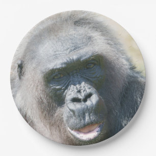 Gorilla Biddy’s Silver Glow in the Sun Paper Plate