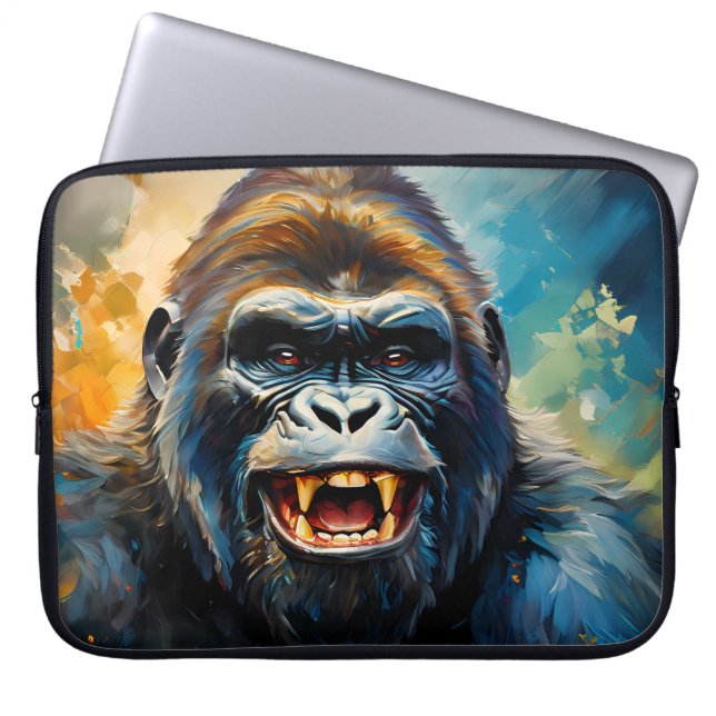  Gorilla big Smile  Laptop Sleeve (Front)