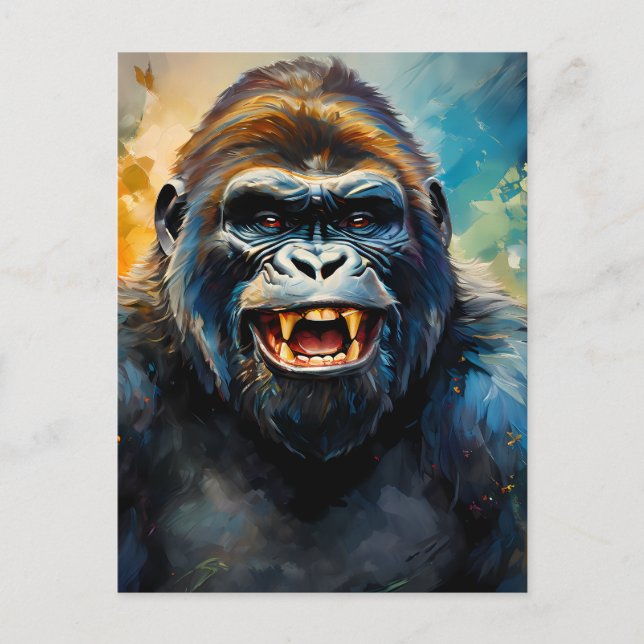 Gorilla big Smile  Postcard (Front)