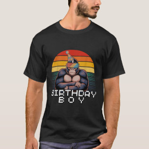 Gorilla Birthday Decorations Monkey Tag Vr Gamer F T-Shirt