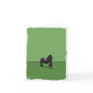 Gorilla blank greeting card
