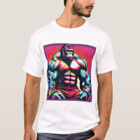 Gorilla Bodybuilder Lifter Pop Art Cartoon