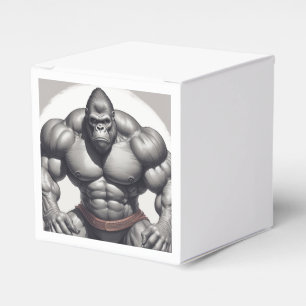 Gorilla Bodybuilder Pop Art Cartoon Drawing Favour Box
