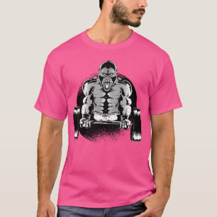 Gorilla Bodybuilding Barbell Monkey Muscle Trainin T-Shirt