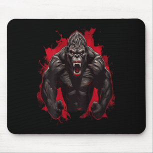 Gorilla Bodybuilding Workout Backprint Gym  Mouse Mat