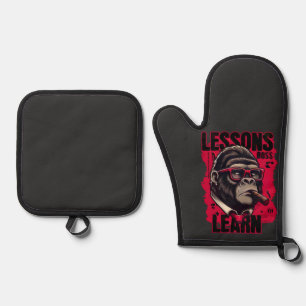 Gorilla Boss Lessons Learn Pot Holders Oven Mitt & Pot Holder Set