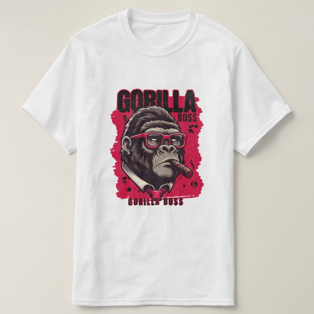 Gorilla Boss T-Shirt – Powerful Gorilla graphic (Design Front)