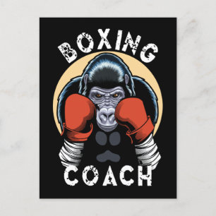 Gorilla Boxing Coach - Sports Trainer Postcard