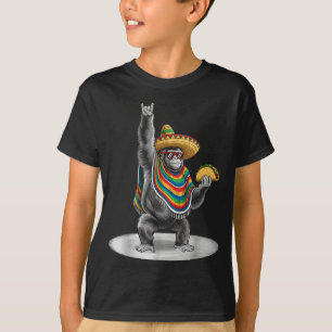 Gorilla carrying taco funny cinco de mayo boys men T-Shirt
