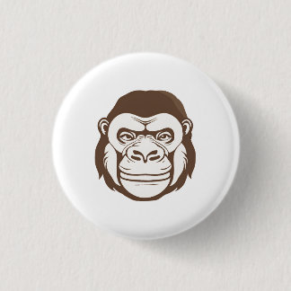 Gorilla Cartoon Drawing 3 Cm Round Badge