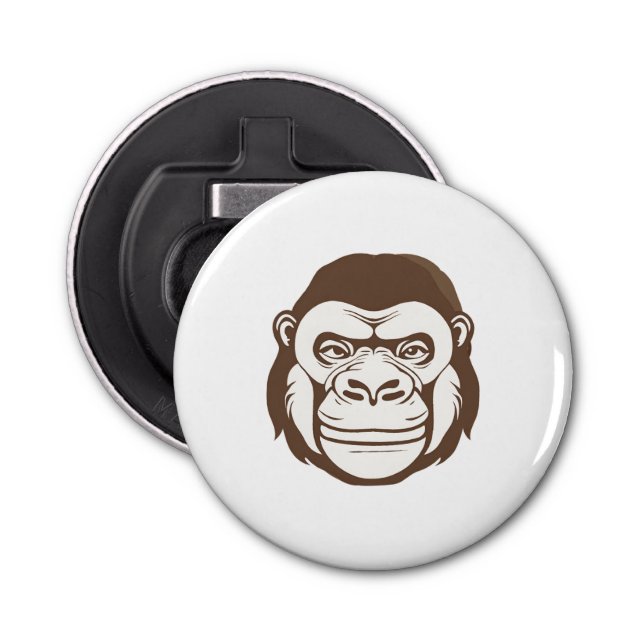 Gorilla Cartoon Drawing Bottle Opener (Front)