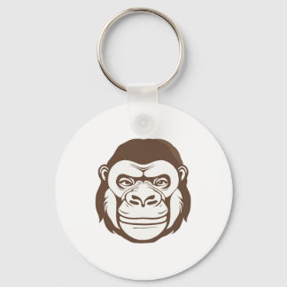 Gorilla Cartoon Drawing Key Ring