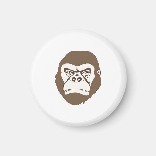 Gorilla Cartoon Drawing Magnet (Front)