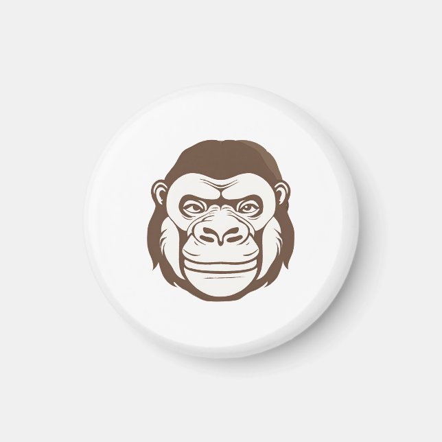Gorilla Cartoon Drawing Magnet (Front)