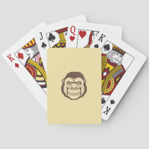 Gorilla Cartoon Drawing Playing Cards