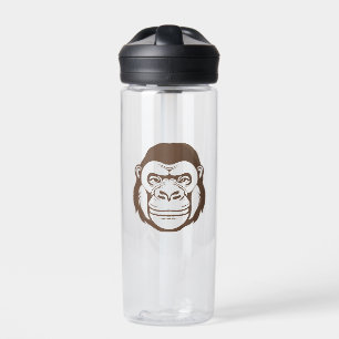 Gorilla Cartoon Drawing Water Bottle