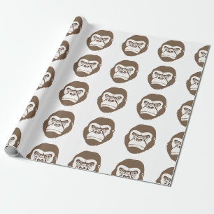 Gorilla Cartoon Drawing Wrapping Paper