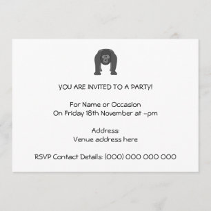 Gorilla Cartoon Invitation