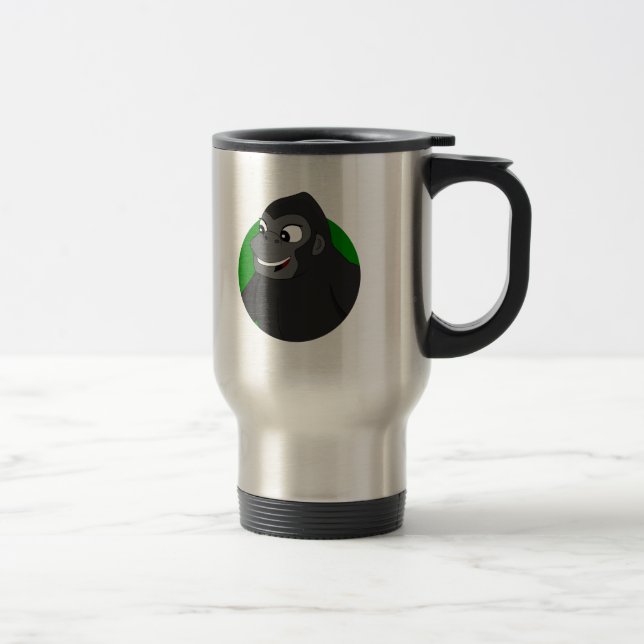 Gorilla Cartoon Travel Mug (Right)