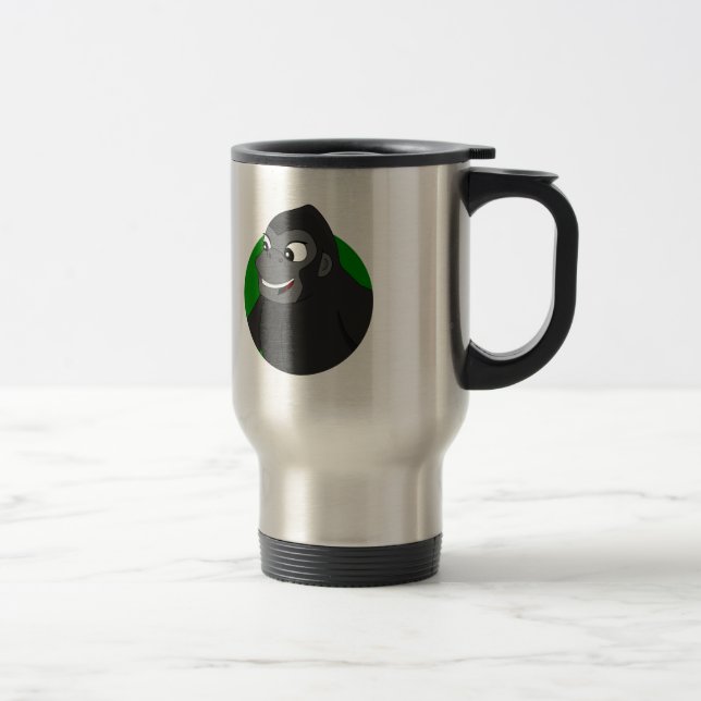 Gorilla Cartoon Travel Mug (Right)