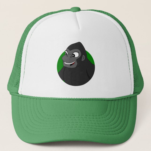 Gorilla Cartoon Trucker Hat (Front)