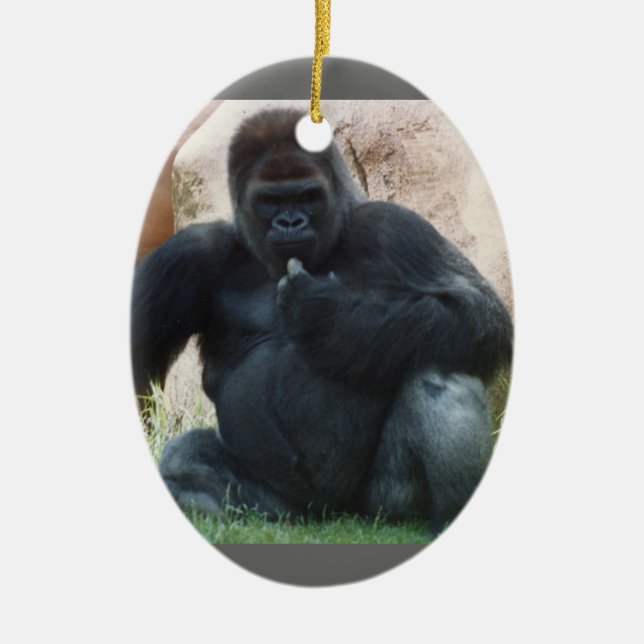 Gorilla Ceramic Tree Decoration (Front)