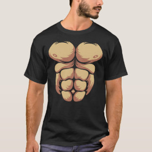 Gorilla Chest Muscles Abs Body Animal Belly Fancy T-Shirt