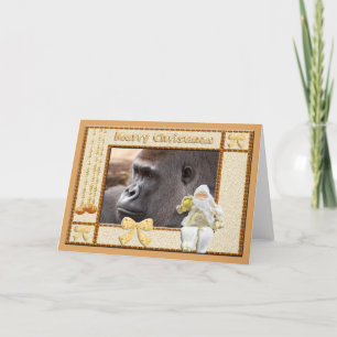 Gorilla Christmas Greeting Card