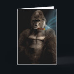 Gorilla Cigar Smoker Fun Birthday Card<br><div class="desc">Anyone looks good smoking a cigar - at least that's what cigar aficionados tell me. LOL
Make a cigar smoker's day with this funny and off-the-wall card... and just for the record - no gorillas were harmed in the making of this card!!</div>