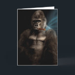 Gorilla Cigar Smoker Fun Birthday Card<br><div class="desc">Anyone looks good tux - at least that's what to cigar aficionados tell me. LOL
Make a cigar smoker's day with this funny and off-the-wall card... and just for the record - no gorillas were harmed in the making of this card!</div>