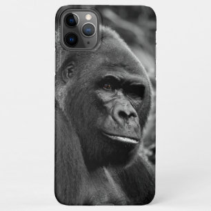 Gorilla Close Up Black And White Portrait iPhone 11Pro Max Case