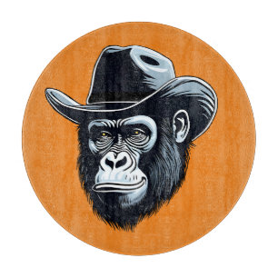 Gorilla Cowboy Cutting Board