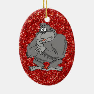 gorilla cute cartoon ornament