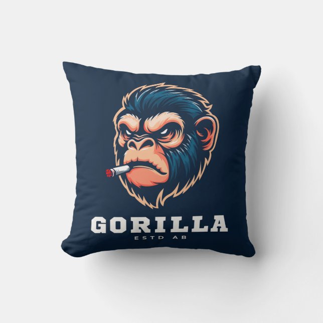 gorilla design pillow (Front)