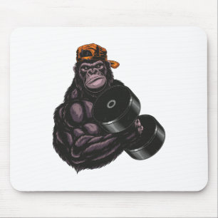 Gorilla Dumbbell Fitness Workout Gym For Lover Bod Mouse Mat