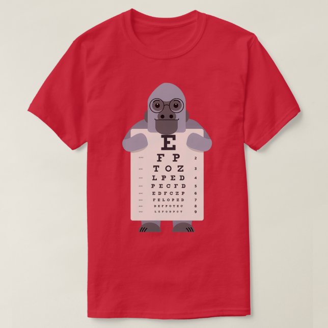 Gorilla eye chart T-Shirt (Design Front)