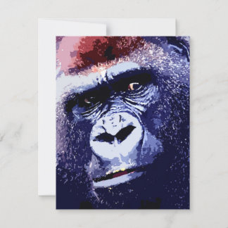 Gorilla Face Invitations - Funny Gorillas