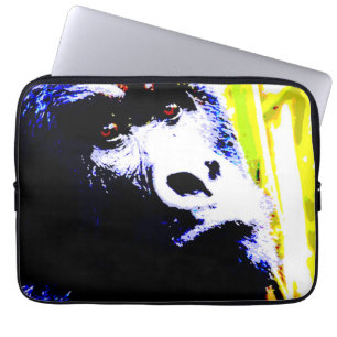 Gorilla Face Pop Art Laptop Sleeve