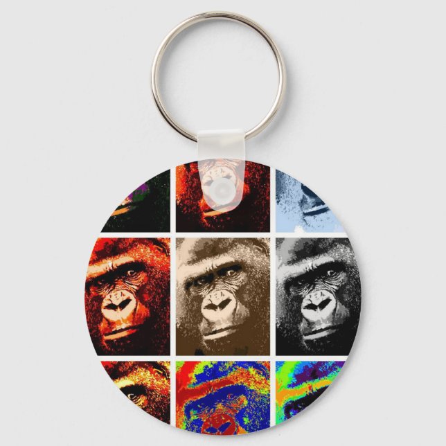 Gorilla Faces Key Ring (Front)