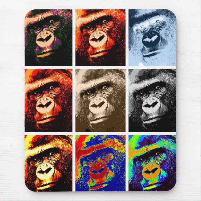 Gorilla Faces Mouse Mat (Front)