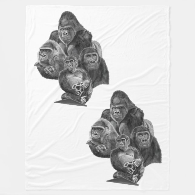Gorilla Family Blanket Gorilla family blanket (Gor (Front)