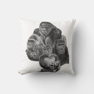 Gorilla Family Cusion Gorilla Life Cushion