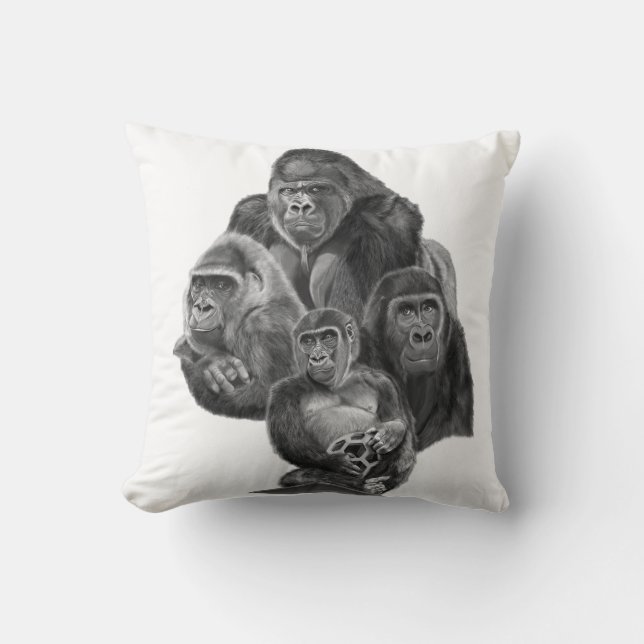 Gorilla Family Cusion Gorilla Life Cushion (Front)