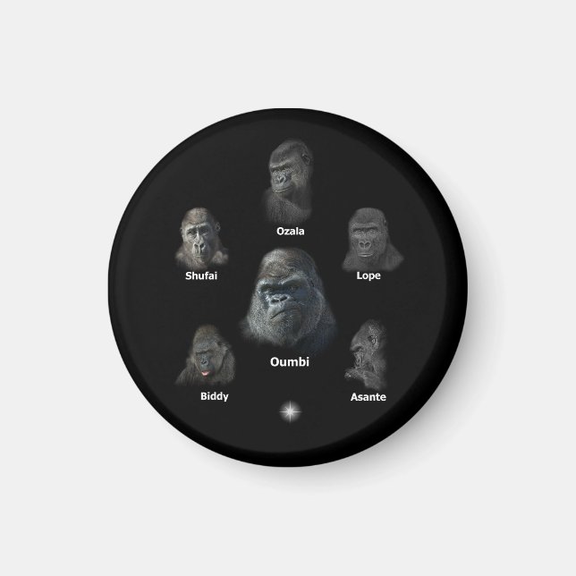 Gorilla Family Magnet (Front)
