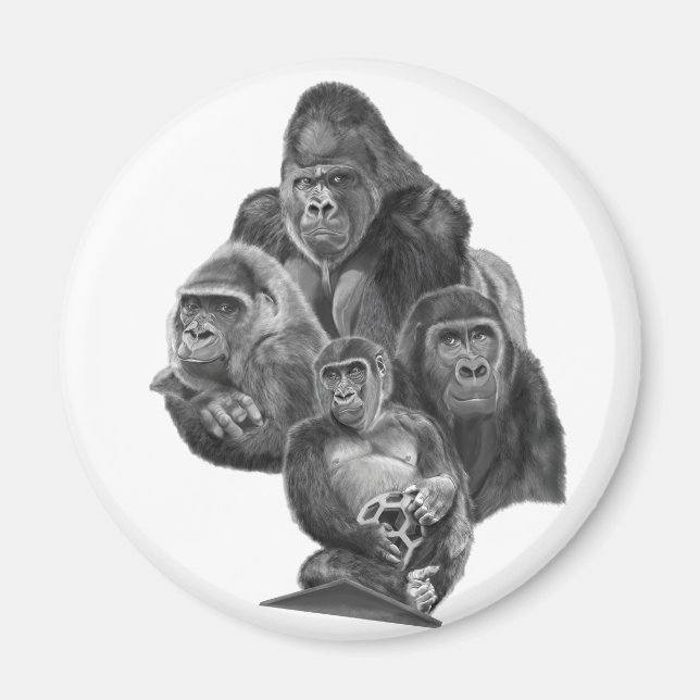 Gorilla Family Magnet (Gorilla family magnet) Gori (Front)