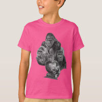 Gorilla Family T-shirt (ゴリラ家族のT-シャツ）Gorilla Life