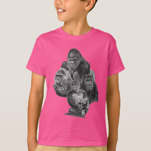 Gorilla Family T-shirt (ゴリラ家族のT-シャツ）Gorilla Life